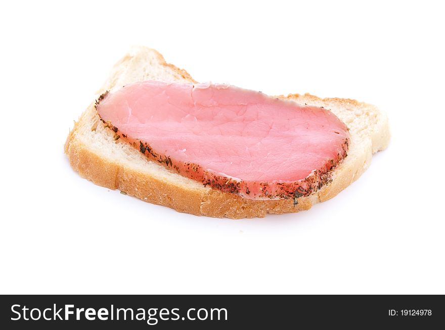 Close up shot of sandwich isolated on white background. Close up shot of sandwich isolated on white background