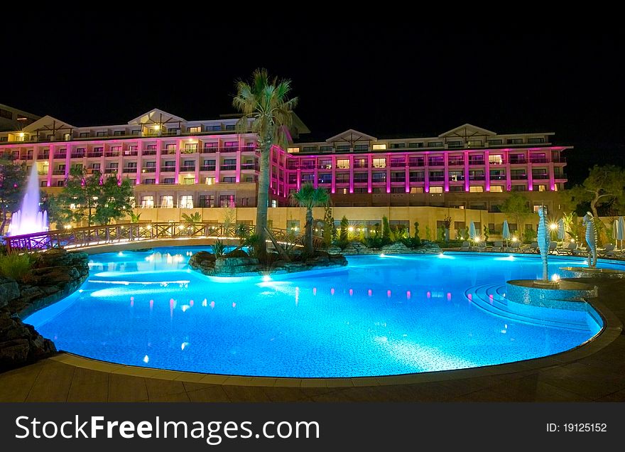 View of a modern resort in Kemer, Antalya