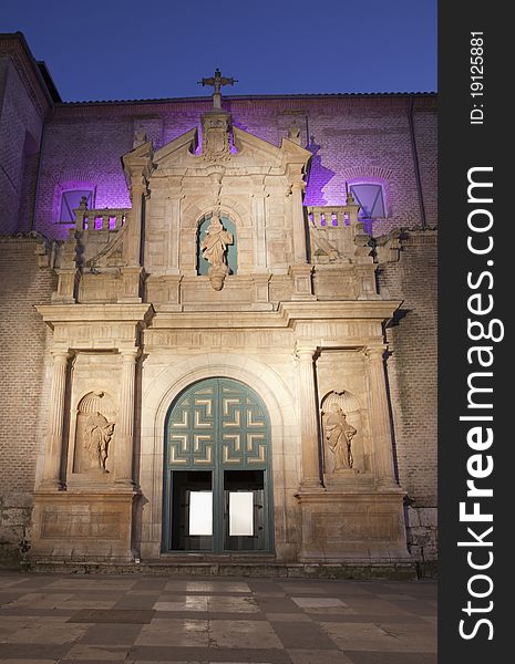 Facade of the Church of The French in Valladolid. Facade of the Church of The French in Valladolid