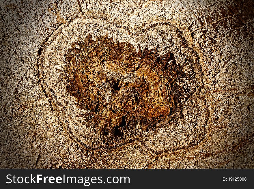 Sedimentary formations in a cave. Transylvania, Romania