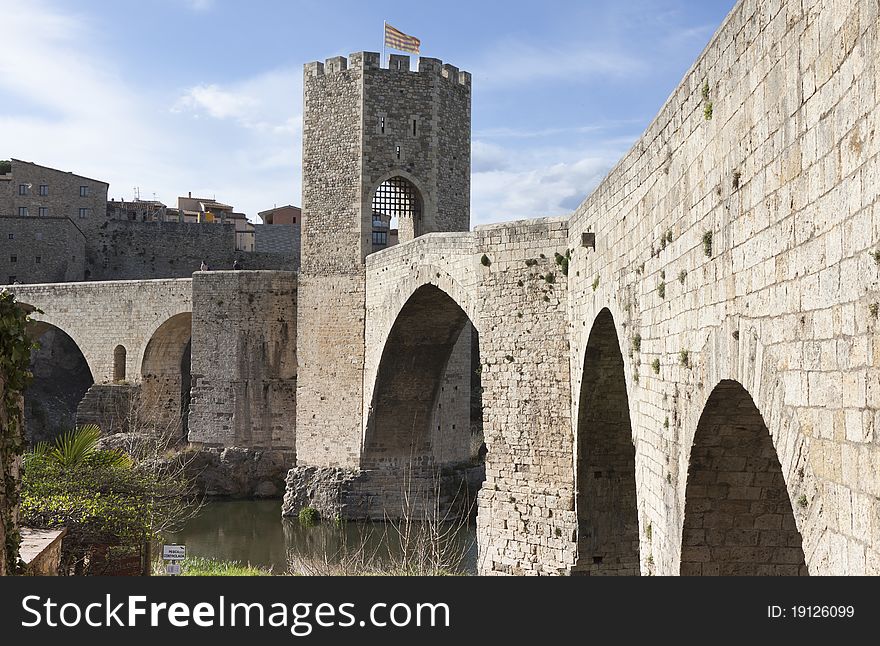 Besalú medieval fortified city, Girona, Catalonia, Spain