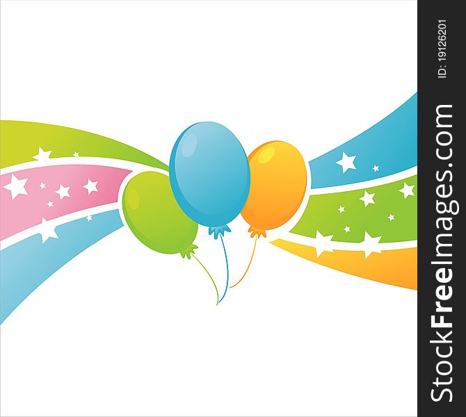 Colorful Birthday Balloons Background