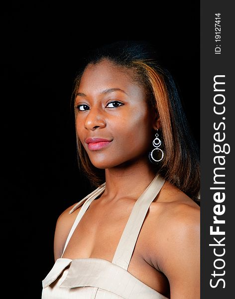 Portrait of a beautiful, young african-american woman. Portrait of a beautiful, young african-american woman