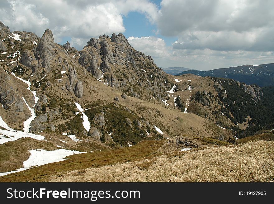 Mountain landscape, Ciucas mountains, Carpathians, Romania. Mountain landscape, Ciucas mountains, Carpathians, Romania