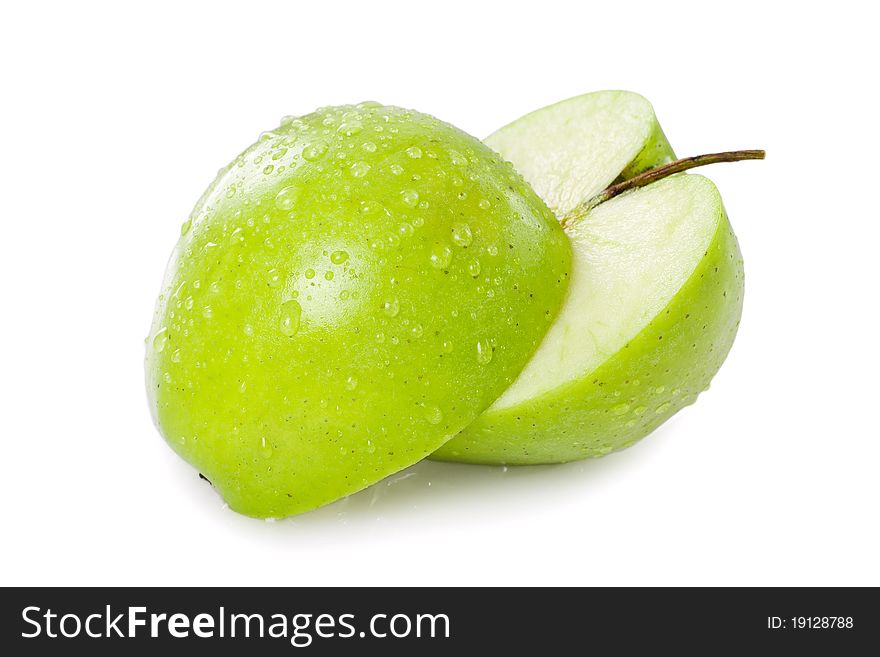 Sweet apple on the white background