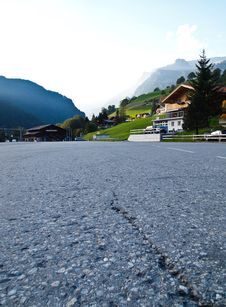 Car Park At Swiss Village View In Jungfrau Stock Images Car Park At Swiss Village View In Jungfrau Stock Images