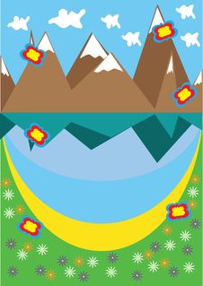 Landscape With Mountain Lake Stock Photo Landscape With Mountain Lake Stock Photo