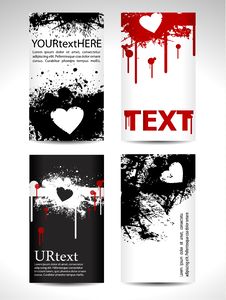 Black And Red Tags With Heart Stock Images Black And Red Tags With Heart Stock Images