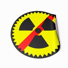 No Nuclear Power Sticker Royalty Free Stock Photo No Nuclear Power Sticker Royalty Free Stock Photo
