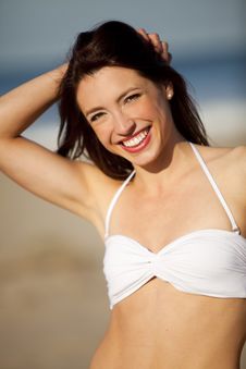 Woman At Beach Royalty Free Stock Photography
