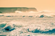 Rough Coastline At Fuerteventura Royalty Free Stock Photography