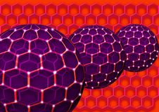 Three Spheres And Honeycombs Royalty Free Stock Images Three Spheres And Honeycombs Royalty Free Stock Images