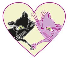 Cats In Love. Vector Illustration Stock Image Cats In Love. Vector Illustration Stock Image