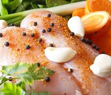 Raw Chicken With Carlig Stock Images Raw Chicken With Carlig Stock Images