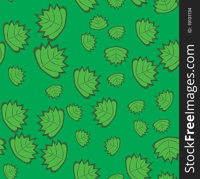 Abstract pattern with Leaves. illustration.