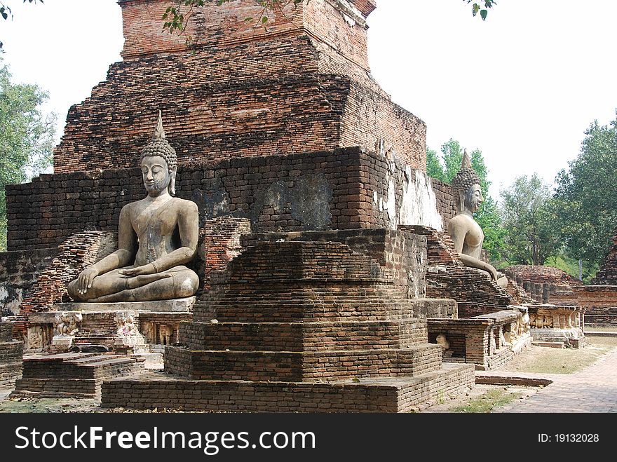 These Buddha are located at Sukhothai historical park in Thailand and is a UNESCO world's heritage park.