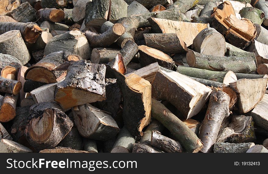 A Stack of Logs for Fire Wood. A Stack of Logs for Fire Wood.