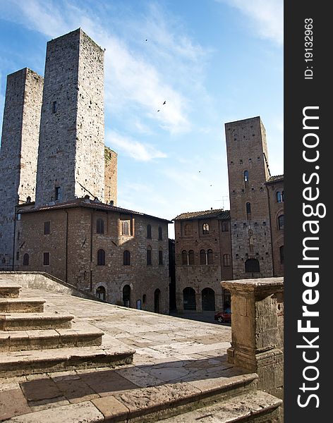St. Gimignano towers - Tuscan italy - medieval village - Unesco human heritage. St. Gimignano towers - Tuscan italy - medieval village - Unesco human heritage