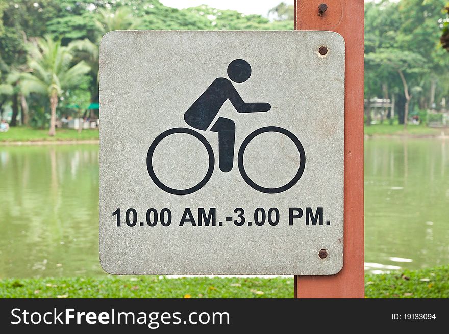 Sign Of Time For Bicycle