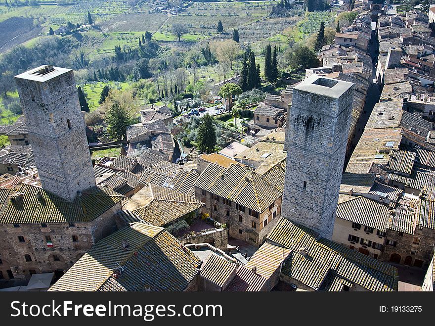 San Gimignano towers - Tuscan italy