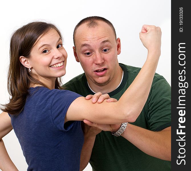 Husband 's Shock at Wife's Muscles