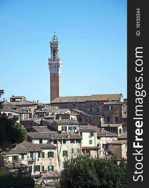 The olt town  of Siena Italy - Postcard. The olt town  of Siena Italy - Postcard