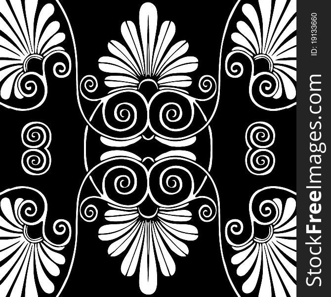 Abstract seamless black and white pattern. Abstract seamless black and white pattern