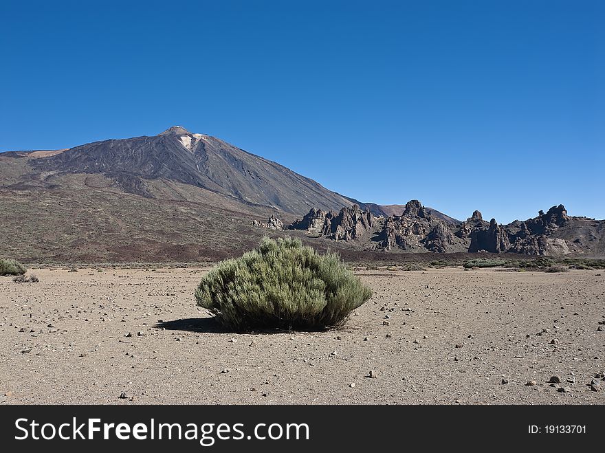 Ucanca the plain of the volcano el teide in the background on the island of tenerife canary islands spain
