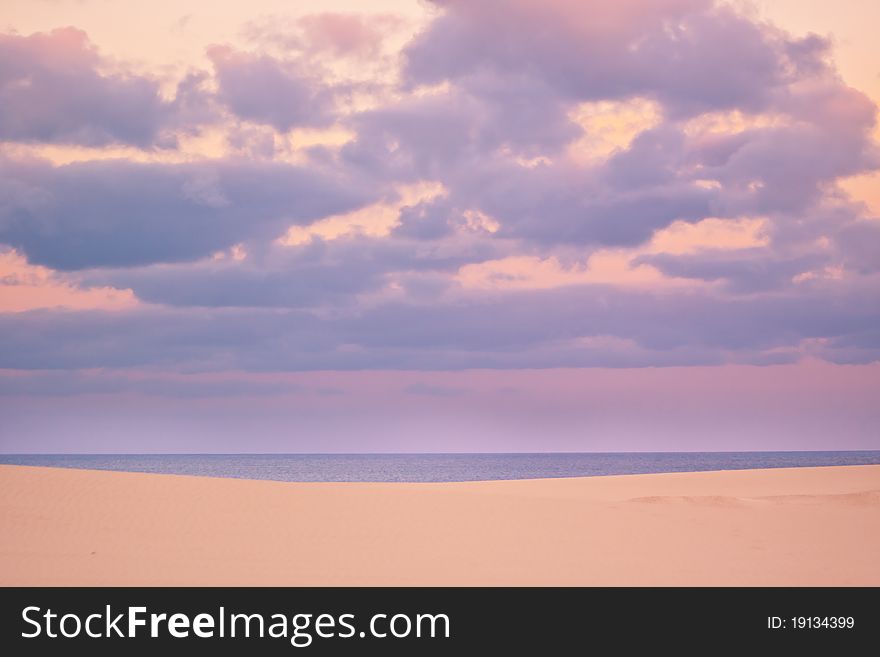 Cold evening light over the dessert on Canary Island Fuerteventura. Cold evening light over the dessert on Canary Island Fuerteventura