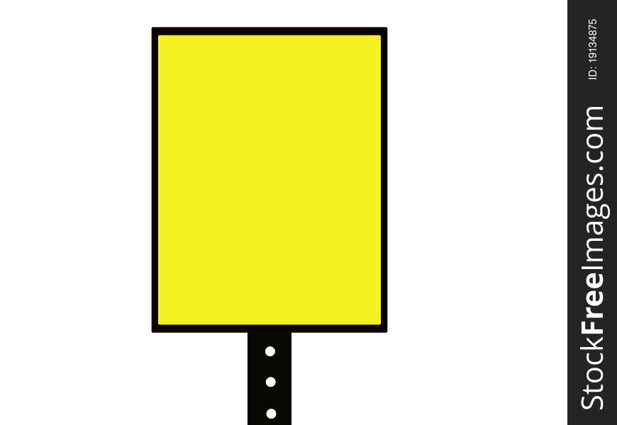 Black and Yellow blank sign. Black and Yellow blank sign