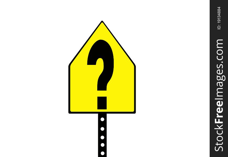 Black And Yellow Question Mark Sign