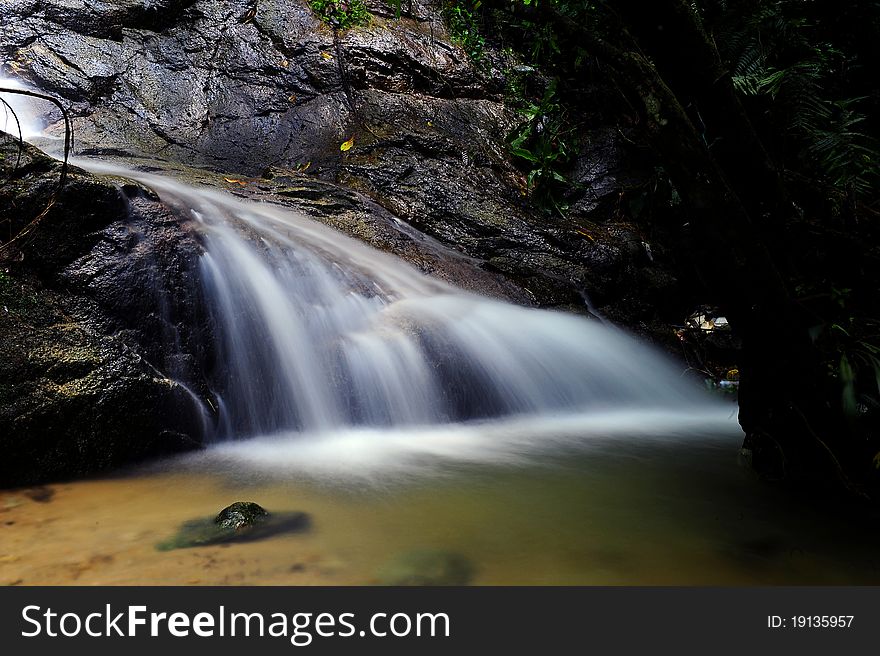 A waterfalls image at sungai kancing malaysia