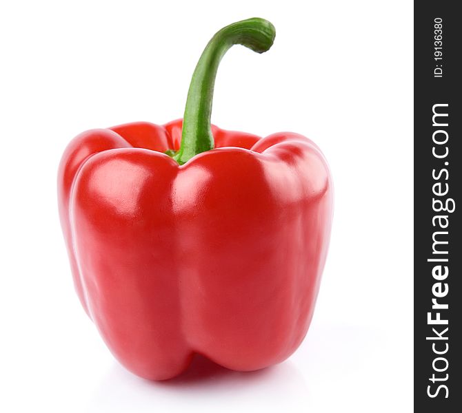 Red Peppers on white background