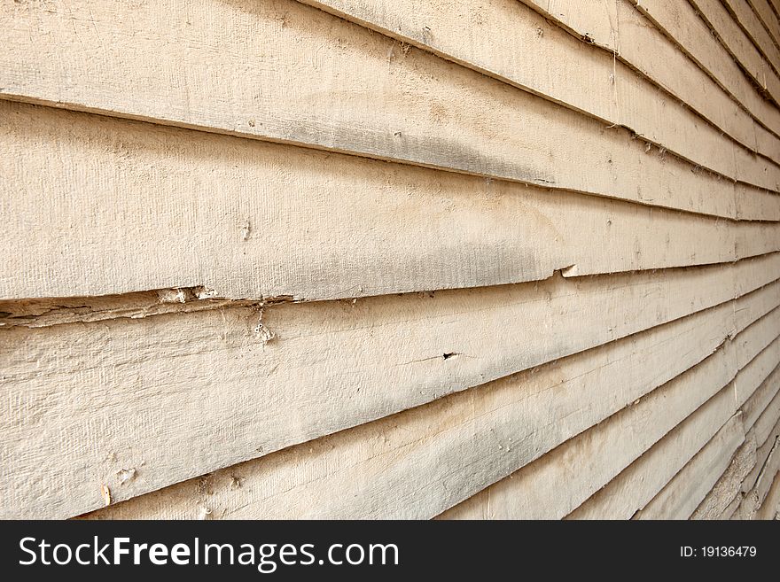 Dirty perspective of wood wall