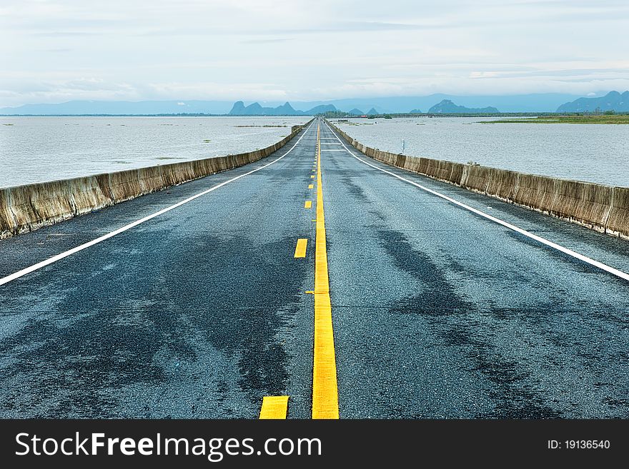 Long road through big lake