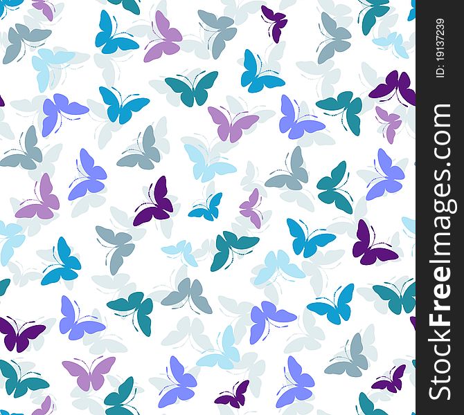 Seamless pattern with butterflies