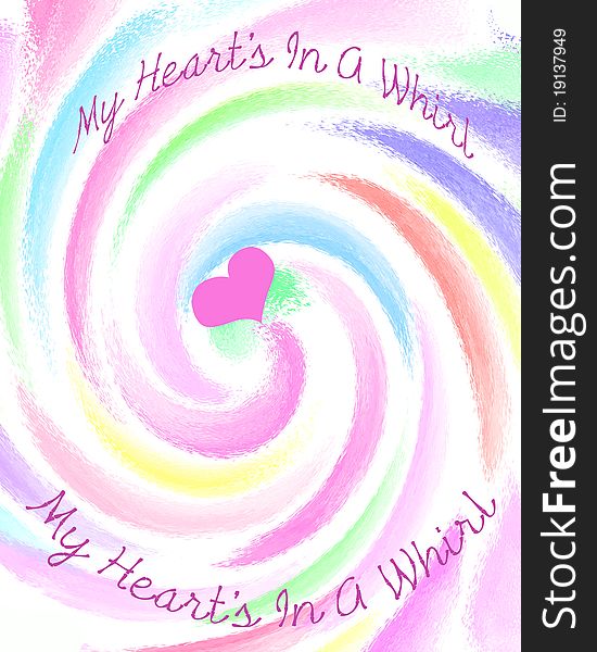 Colorful pastel swirls on white background illustration. Colorful pastel swirls on white background illustration