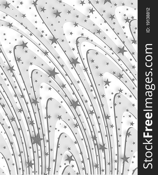 Grey background with line and stars. Grey background with line and stars