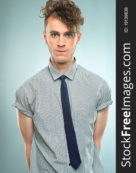 Portrait of a handsome young man shot in studio