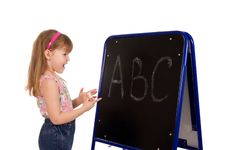 Little Girl About A Board Royalty Free Stock Photos Little Girl About A Board Royalty Free Stock Photos