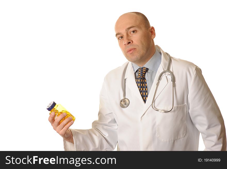 Hospital Doctor on white background