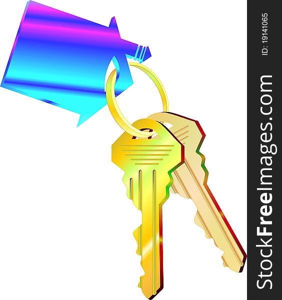 Golden key of your dream home. Golden key of your dream home