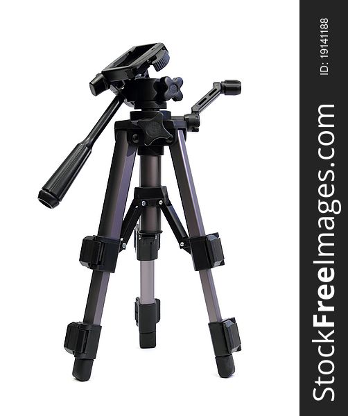 Isolated little tripod on a white background. Isolated little tripod on a white background