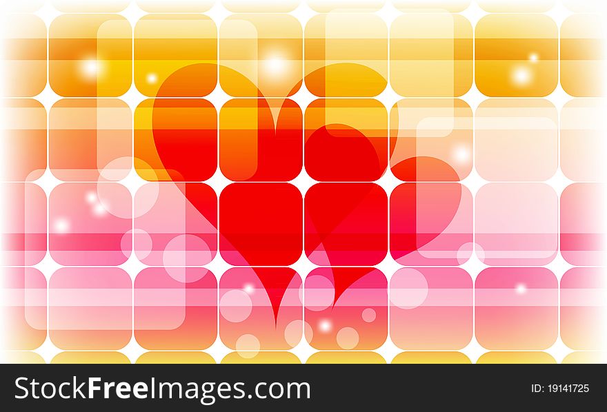 Abstract Hearts Vector Background