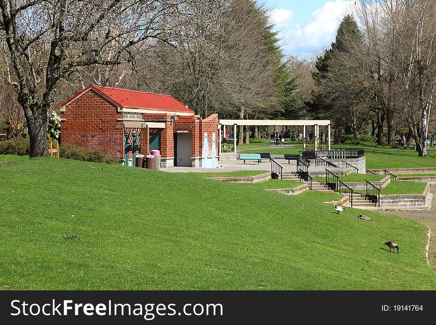 A service facility in a public park, Fairview OR. A service facility in a public park, Fairview OR.