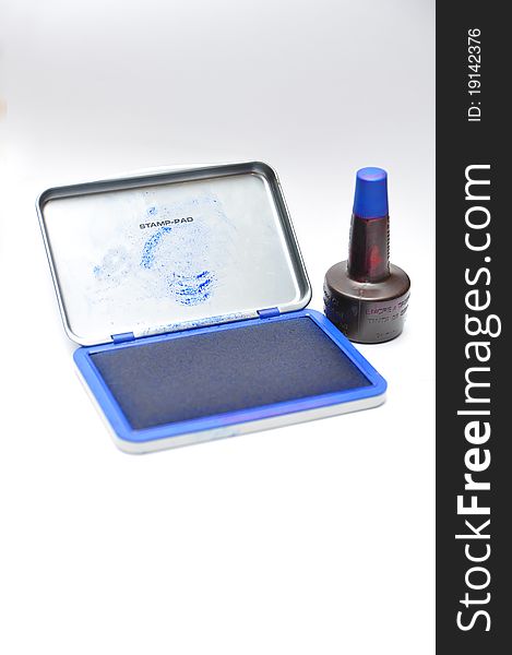 Isolated Stamp Pad with Refill Ink