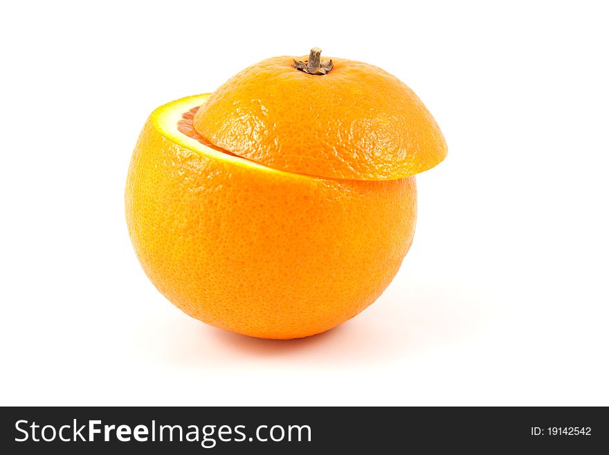 Frersh orange isolated on white