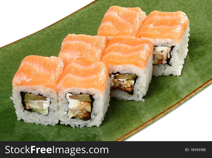 Masterpieces of Japanese cookery. It is isolated on a white background.