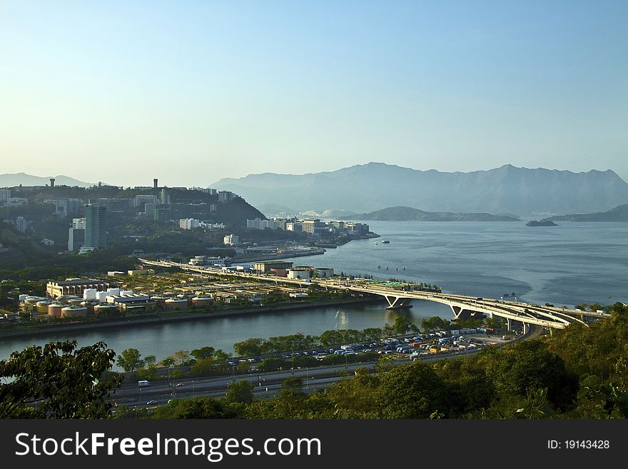 View of Tolo Harbour, Hong Kong. View of Tolo Harbour, Hong Kong.