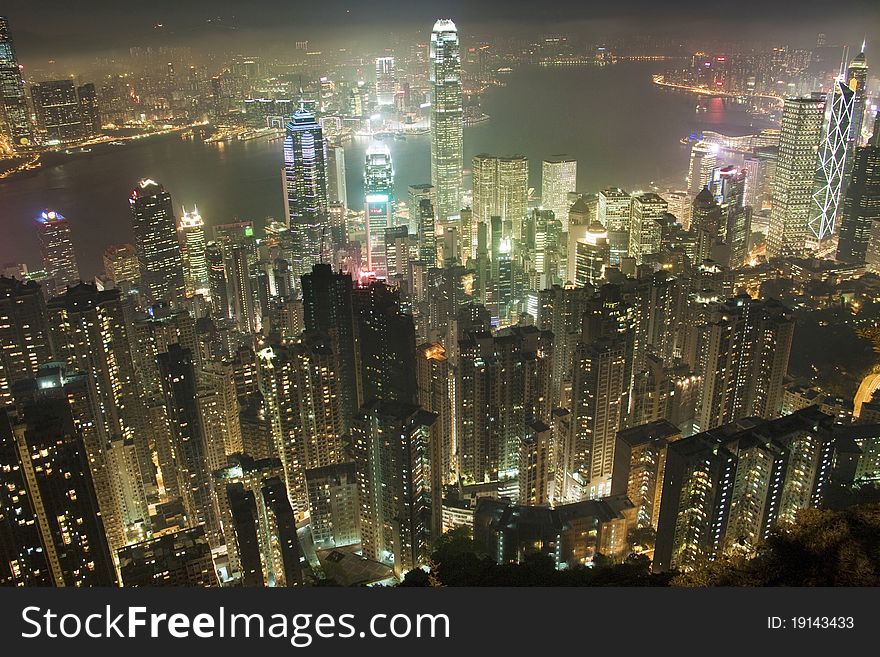 Hong Kong Skyline seen from Peak. Hong Kong Skyline seen from Peak.